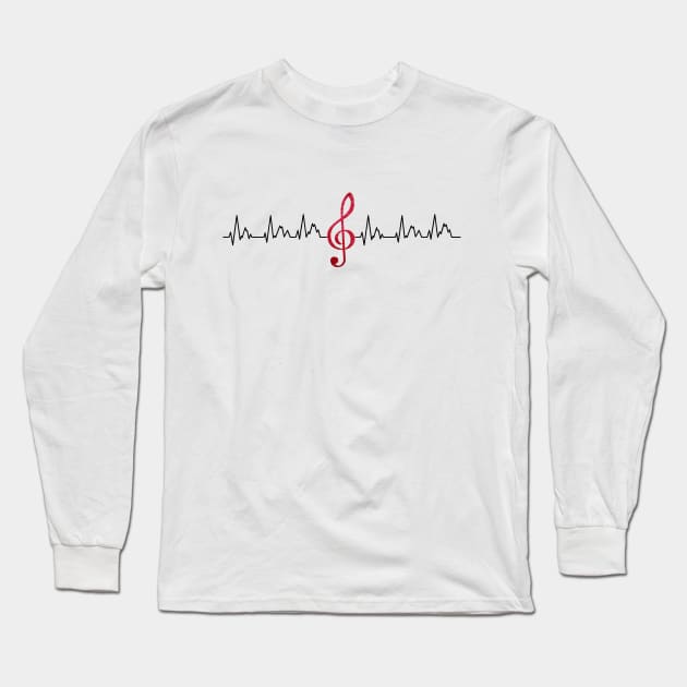 music is inside my heart Long Sleeve T-Shirt by ChezALi